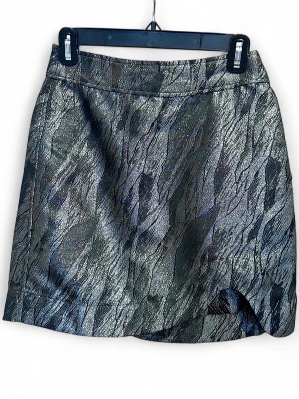 Ganni Metallic Skirt - Silver Shimmer